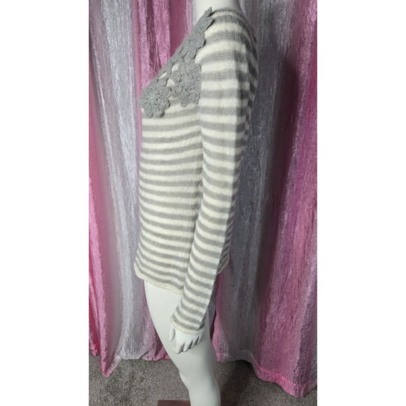 Isaac Mizrahi for Target Alpaca Blend Gray Stripe Sweater Size Medium - Picture 6 of 11